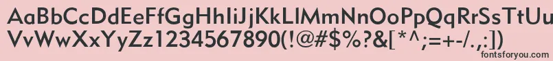 MetromediumLtTwo Font – Black Fonts on Pink Background
