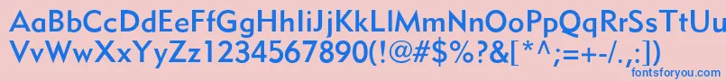 フォントMetromediumLtTwo – ピンクの背景に青い文字