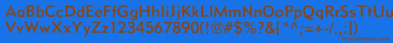 Czcionka MetromediumLtTwo – brązowe czcionki na niebieskim tle