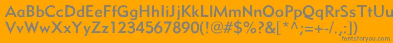 MetromediumLtTwo Font – Gray Fonts on Orange Background