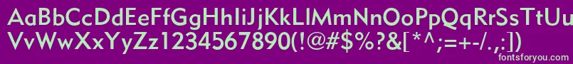 MetromediumLtTwo Font – Green Fonts on Purple Background