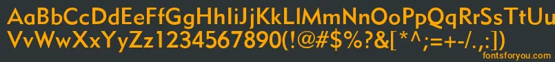 MetromediumLtTwo Font – Orange Fonts on Black Background