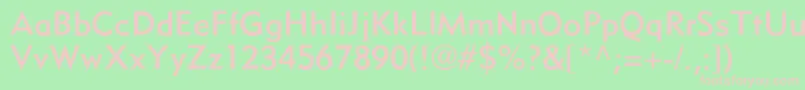 Шрифт MetromediumLtTwo – розовые шрифты на зелёном фоне