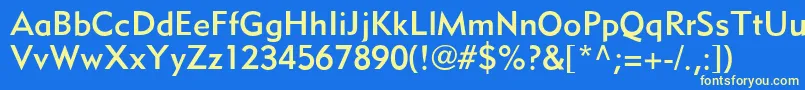 MetromediumLtTwo Font – Yellow Fonts on Blue Background