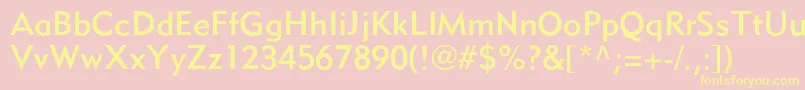 MetromediumLtTwo Font – Yellow Fonts on Pink Background