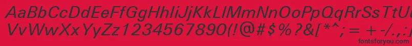 UniversРќРµР¶РёСЂРЅС‹Р№РљСѓСЂСЃРёРІ Font – Black Fonts on Red Background