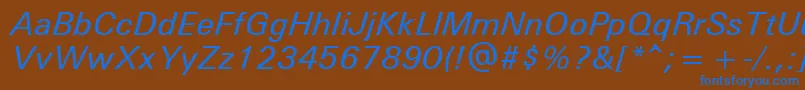 UniversРќРµР¶РёСЂРЅС‹Р№РљСѓСЂСЃРёРІ Font – Blue Fonts on Brown Background