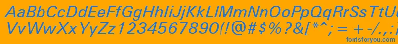 UniversРќРµР¶РёСЂРЅС‹Р№РљСѓСЂСЃРёРІ Font – Blue Fonts on Orange Background