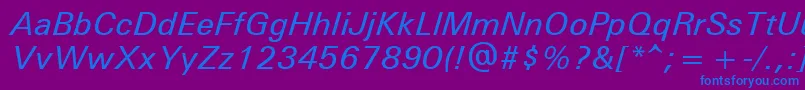 UniversРќРµР¶РёСЂРЅС‹Р№РљСѓСЂСЃРёРІ Font – Blue Fonts on Purple Background