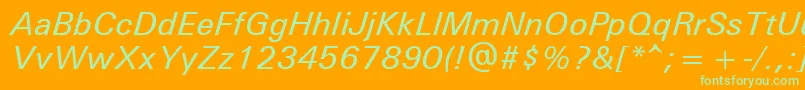UniversРќРµР¶РёСЂРЅС‹Р№РљСѓСЂСЃРёРІ Font – Green Fonts on Orange Background