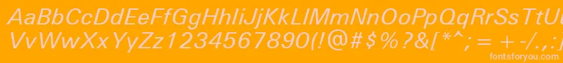 UniversРќРµР¶РёСЂРЅС‹Р№РљСѓСЂСЃРёРІ Font – Pink Fonts on Orange Background