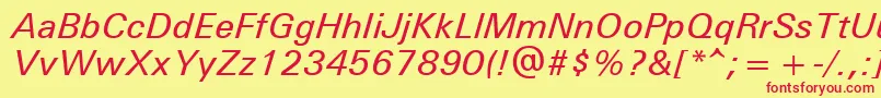 UniversРќРµР¶РёСЂРЅС‹Р№РљСѓСЂСЃРёРІ Font – Red Fonts on Yellow Background