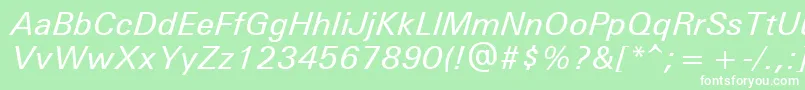 UniversРќРµР¶РёСЂРЅС‹Р№РљСѓСЂСЃРёРІ Font – White Fonts on Green Background