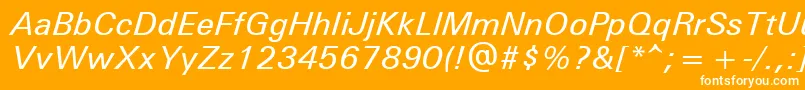 UniversРќРµР¶РёСЂРЅС‹Р№РљСѓСЂСЃРёРІ Font – White Fonts on Orange Background