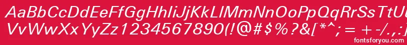 UniversРќРµР¶РёСЂРЅС‹Р№РљСѓСЂСЃРёРІ Font – White Fonts on Red Background