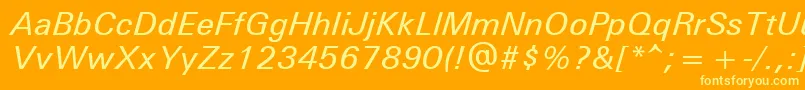 UniversРќРµР¶РёСЂРЅС‹Р№РљСѓСЂСЃРёРІ Font – Yellow Fonts on Orange Background