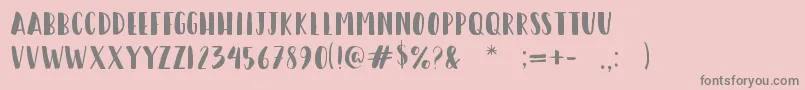 More about HappyCamperRegular Font HappyCamperRegular Font – Gray Fonts on Pink Background