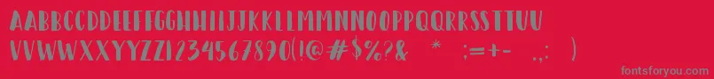 HappyCamperRegular Font – Gray Fonts on Red Background