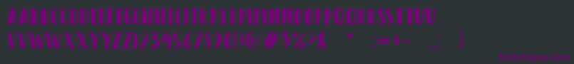 HappyCamperRegular Font – Purple Fonts on Black Background