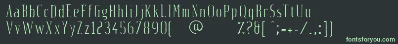 Шрифт FluidLi – зелёные шрифты на чёрном фоне