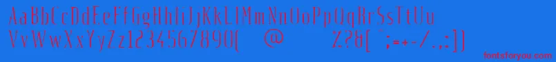 FluidLi Font – Red Fonts on Blue Background