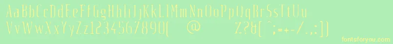 FluidLi Font – Yellow Fonts on Green Background