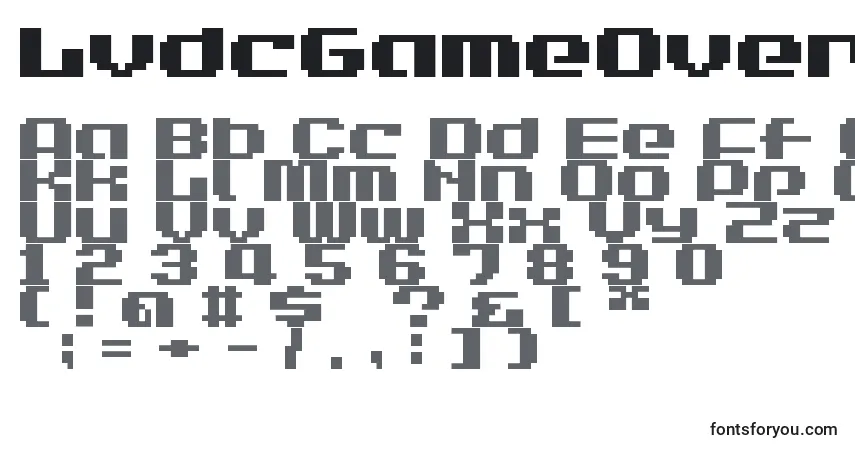 LvdcGameOver2 Font – alphabet, numbers, special characters