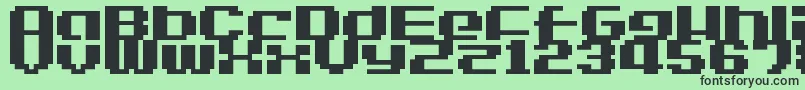 Шрифт LvdcGameOver2 – чёрные шрифты на зелёном фоне