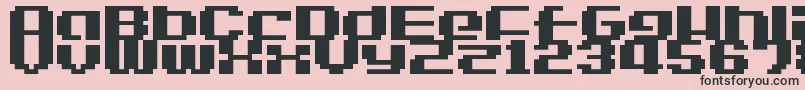 Шрифт LvdcGameOver2 – чёрные шрифты на розовом фоне