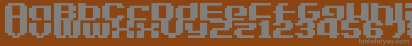 Шрифт LvdcGameOver2 – серые шрифты на коричневом фоне