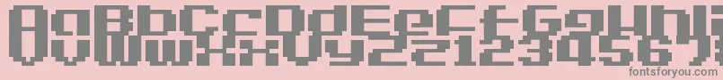 フォントLvdcGameOver2 – ピンクの背景に灰色の文字