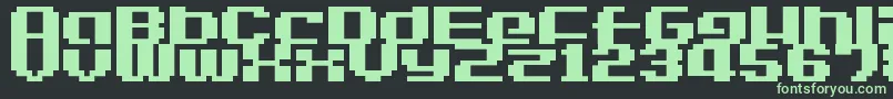 Шрифт LvdcGameOver2 – зелёные шрифты на чёрном фоне