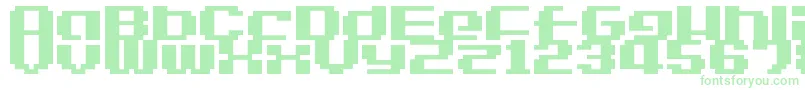 LvdcGameOver2-fontti – vihreät fontit valkoisella taustalla