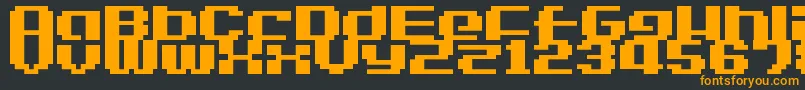 フォントLvdcGameOver2 – 黒い背景にオレンジの文字