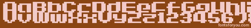 Шрифт LvdcGameOver2 – розовые шрифты на коричневом фоне
