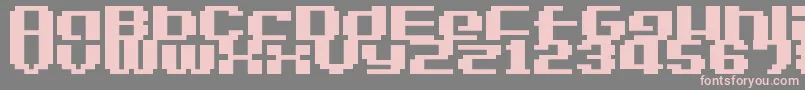 Шрифт LvdcGameOver2 – розовые шрифты на сером фоне