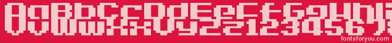 Шрифт LvdcGameOver2 – розовые шрифты на красном фоне