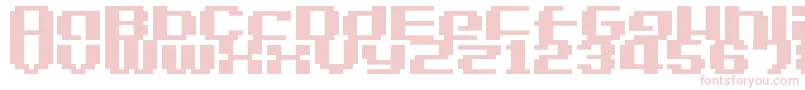 Czcionka LvdcGameOver2 – różowe czcionki na białym tle