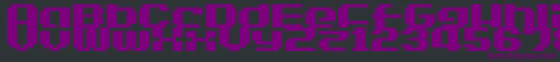 LvdcGameOver2-fontti – violetit fontit mustalla taustalla