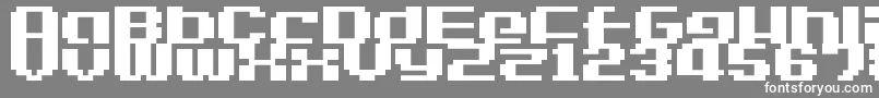 Шрифт LvdcGameOver2 – белые шрифты на сером фоне