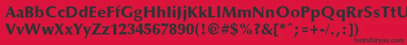OptaneextraboldRegular Font – Black Fonts on Red Background