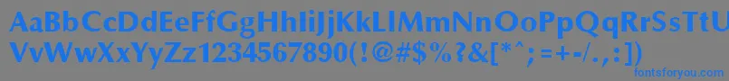 OptaneextraboldRegular Font – Blue Fonts on Gray Background