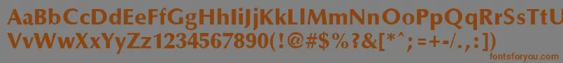 OptaneextraboldRegular Font – Brown Fonts on Gray Background