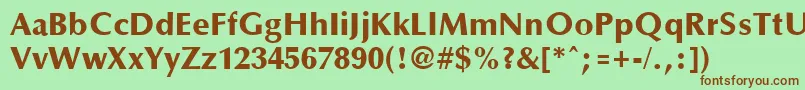 OptaneextraboldRegular Font – Brown Fonts on Green Background