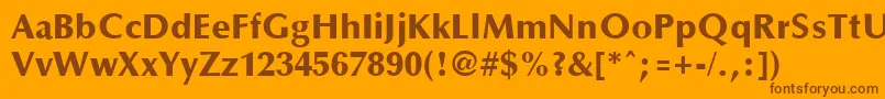 OptaneextraboldRegular Font – Brown Fonts on Orange Background