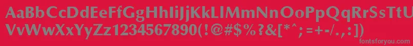 OptaneextraboldRegular Font – Gray Fonts on Red Background