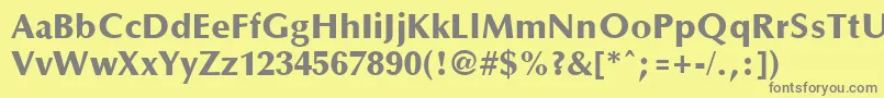 OptaneextraboldRegular Font – Gray Fonts on Yellow Background