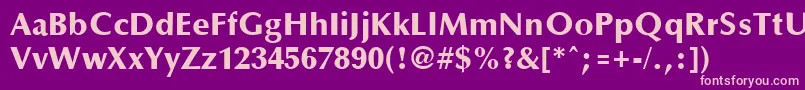 OptaneextraboldRegular Font – Pink Fonts on Purple Background