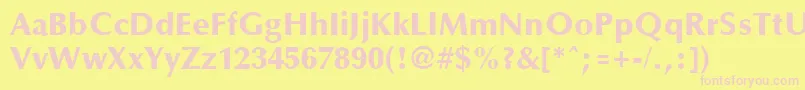 OptaneextraboldRegular Font – Pink Fonts on Yellow Background