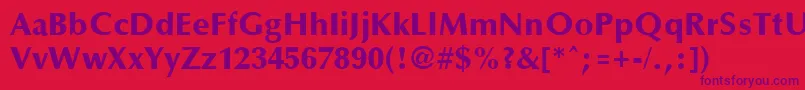 OptaneextraboldRegular Font – Purple Fonts on Red Background